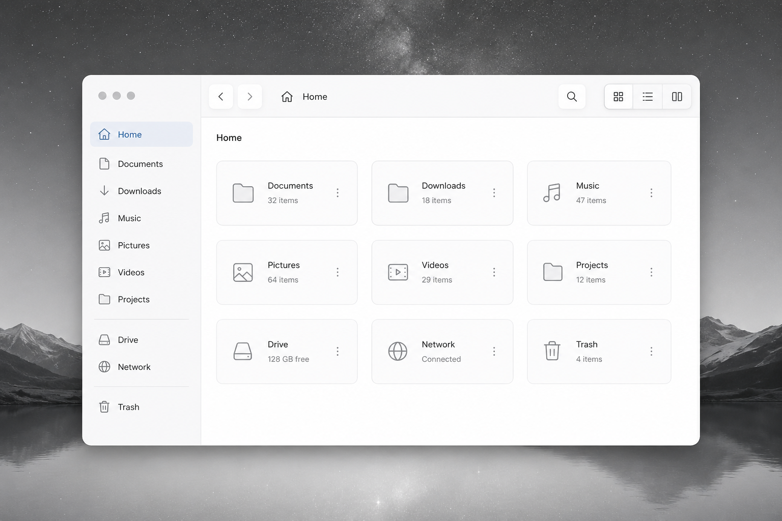 Astra file explorer